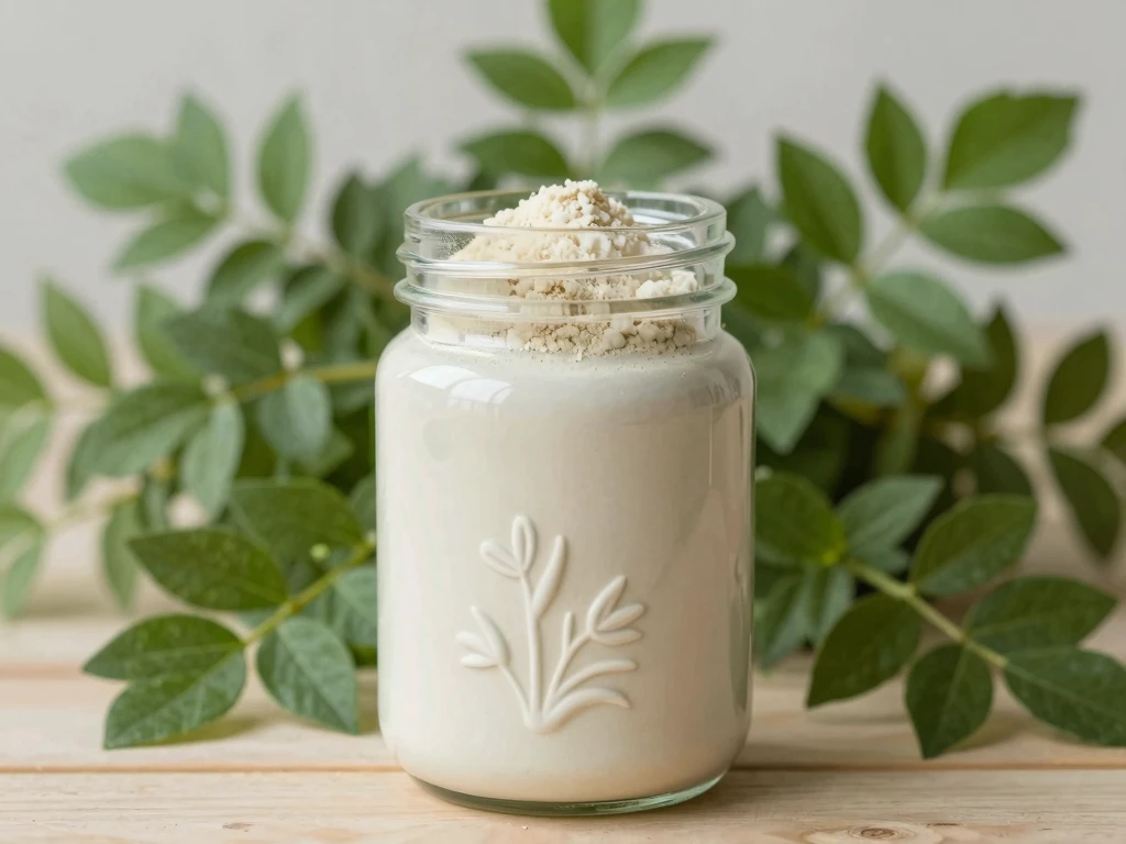 Stylized powder jar visual for Merchantdesigntr plant nutrition